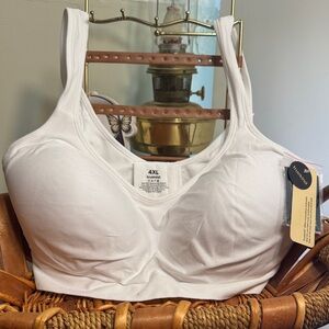 Truekind White Bra Women 4XL with Extender